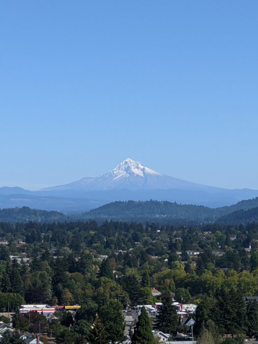 Mount Hood from the east side of Mount Tabor